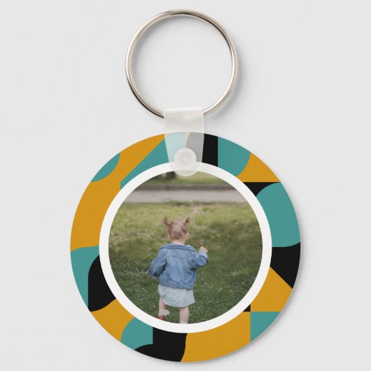 Persoonlijke foto en patroon sleutelhanger (Achterkant)