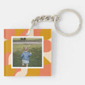 Persoonlijke foto en patroon sleutelhanger (Achterkant)