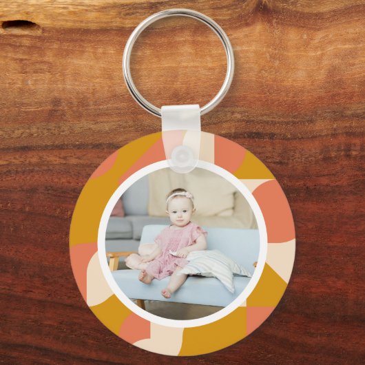 Persoonlijke foto en patroon sleutelhanger (Voorkant)