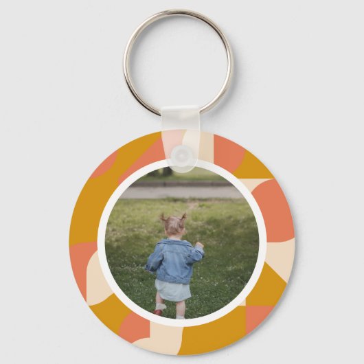 Persoonlijke foto en patroon sleutelhanger (Achterkant)