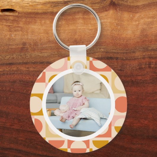 Persoonlijke foto en patroon sleutelhanger (Voorkant)