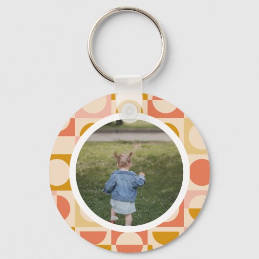 Persoonlijke foto en patroon sleutelhanger (Achterkant)