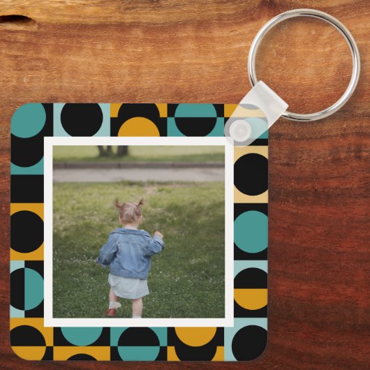 Persoonlijke foto en patroon sleutelhanger (Achterkant)