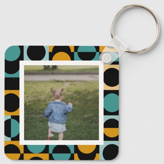 Persoonlijke foto en patroon sleutelhanger (Achterkant)