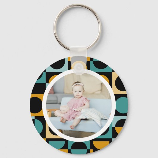 Persoonlijke foto en patroon sleutelhanger (Voorkant)