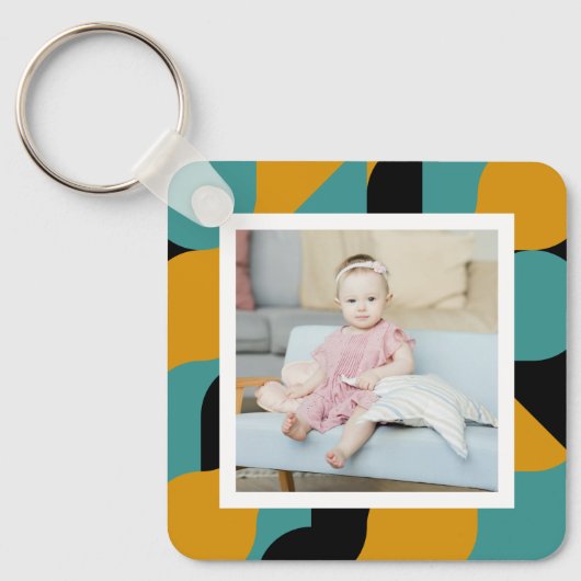 Persoonlijke foto en patroon sleutelhanger (Voorkant)