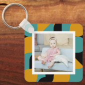 Persoonlijke foto en patroon sleutelhanger (Voorkant)