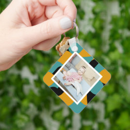 Persoonlijke foto en patroon sleutelhanger