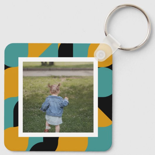 Persoonlijke foto en patroon sleutelhanger (Achterkant)