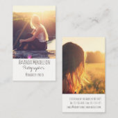 Persoonlijke foto en persoonlijke gegevens visitekaartje (Voorkant / Achterkant)