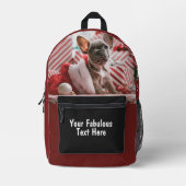 Persoonlijke foto en tekst bedrukte rugzak (Voorkant)