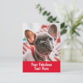 Persoonlijke foto en tekst briefkaart (Staand voorkant)