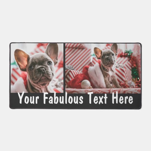 Persoonlijke foto en tekst bureaumat (Voorkant)