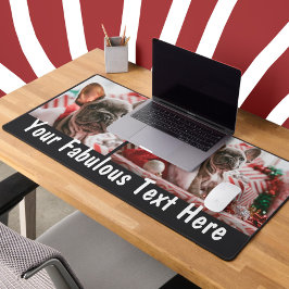 Persoonlijke foto en tekst bureaumat