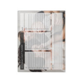 Persoonlijke foto- en tekst dagelijkse planner notitieblok (Linkerzijde)