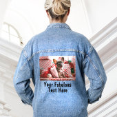 Persoonlijke foto en tekst denim jacket