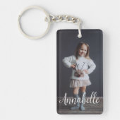 Persoonlijke foto en tekst dubbelzijdig geplaatst sleutelhanger (Voorkant)
