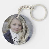 Persoonlijke foto en tekst dubbelzijdig geplaatst sleutelhanger (Achterkant)