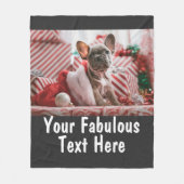 Persoonlijke foto en tekst fleece deken (Voorkant)