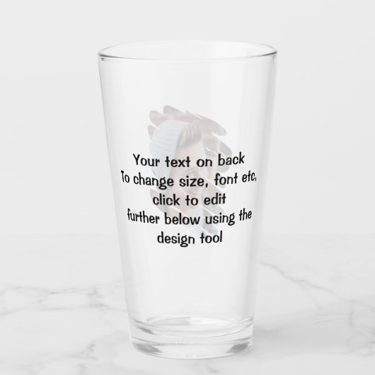 Persoonlijke foto en tekst glas (Achterkant)