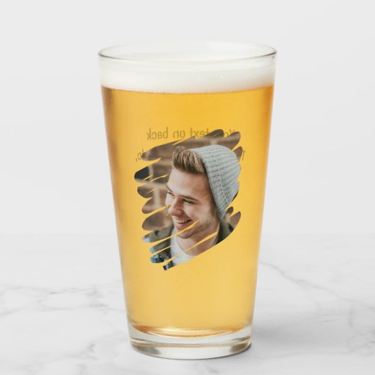 Persoonlijke foto en tekst glas (Voorkant gevuld)