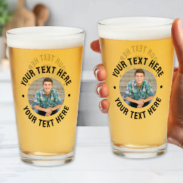 Persoonlijke foto en tekst glas