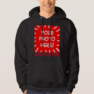 Persoonlijke foto en tekst hoodie