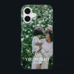 Persoonlijke foto en tekst iPhone 16 hoesje<br><div class="desc">Maak een gepersonaliseerde foto liefde hart keepsake telefoon case van Ricaso - voeg uw eigen foto's en tekst - foto keepsake geschenken</div>