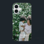 Persoonlijke foto en tekst iPhone 16 hoesje<br><div class="desc">Maak een gepersonaliseerde foto liefde hart keepsake telefoon case van Ricaso - voeg uw eigen foto's en tekst - foto keepsake geschenken</div>