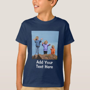 Persoonlijke foto en tekst kids  t-shirt