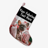 Persoonlijke foto en tekst kleine kerstsok (Voorkant (Hangend))