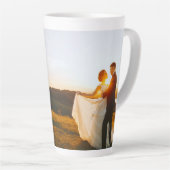 Persoonlijke foto en tekst latte mok (Rechterhoek)