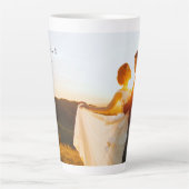 Persoonlijke foto en tekst latte mok (Voorkant)