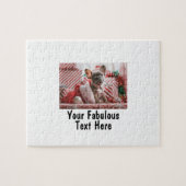 Persoonlijke foto en tekst legpuzzel (Horizontaal)