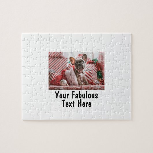 Persoonlijke foto en tekst legpuzzel (Horizontaal)