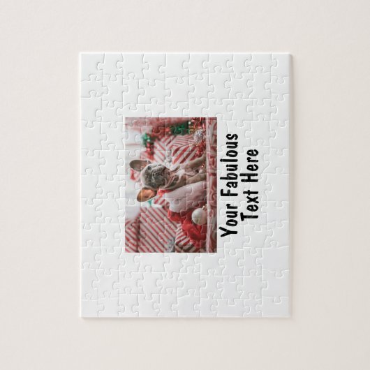 Persoonlijke foto en tekst legpuzzel (Verticaal)