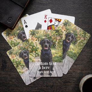 Persoonlijke foto en tekst op maat gemaakt pokerkaarten
