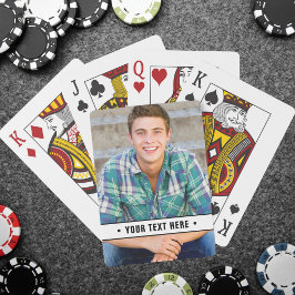 Persoonlijke foto en tekst pokerkaarten