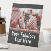 Persoonlijke foto en tekst reclamebord met voetstuk (Insitu)