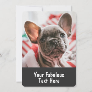 Persoonlijke foto- en tekst ronde randen kaart