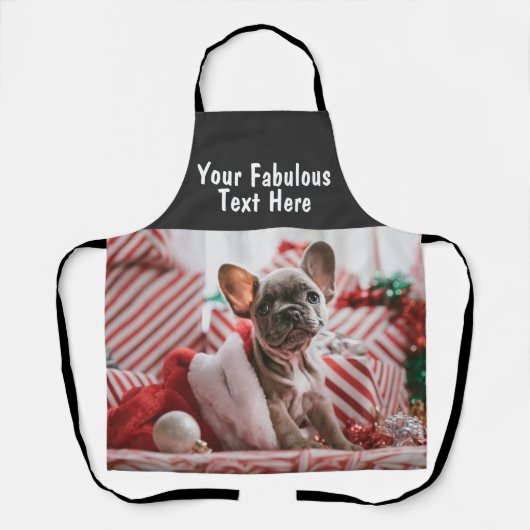 Persoonlijke foto en tekst schort (Voorkant)