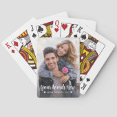 Persoonlijke foto en tekst script love heart pokerkaarten (Achterkant)
