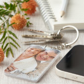 Persoonlijke foto en tekst sleutelhanger (Voorkant Rechts)