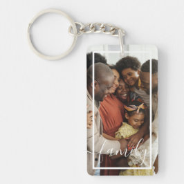 Persoonlijke foto en tekst sleutelhanger