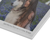 Persoonlijke foto en tekst snijplank (Hoek)