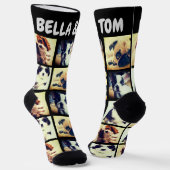 Persoonlijke foto en tekst sokken (Gebogen)