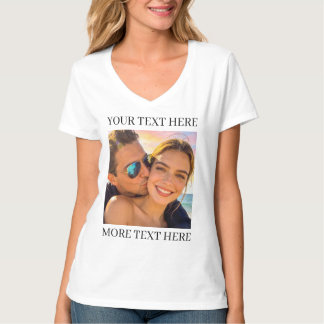 Persoonlijke foto en tekst t-shirt