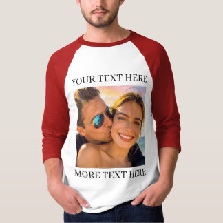 Persoonlijke foto en tekst t-shirt