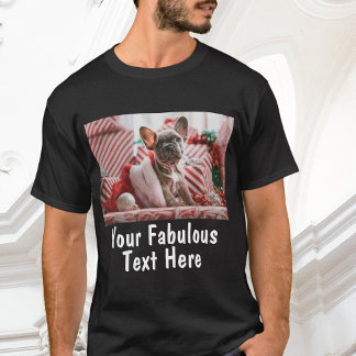 Persoonlijke foto en tekst t-shirt