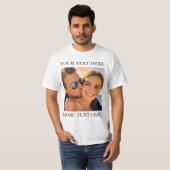 Persoonlijke foto en tekst t-shirt (Voorkant volledig)